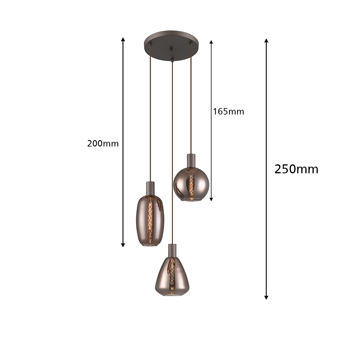 Philips Gaze Expresso 3 Head Suspended Chandelier