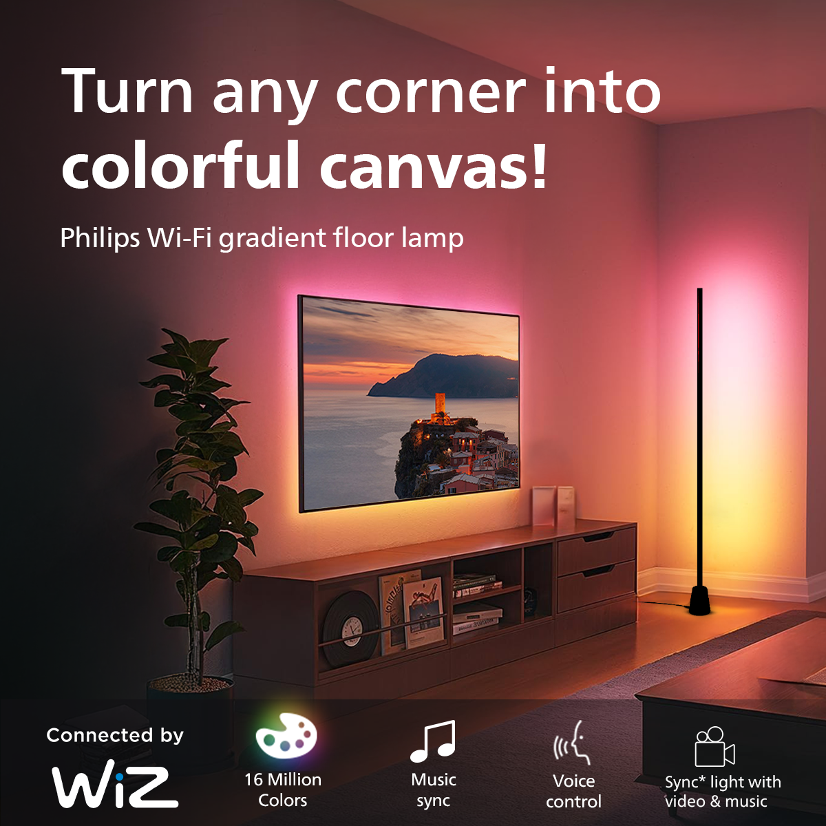 Philips Wi-Fi Gradient Floor Lamp