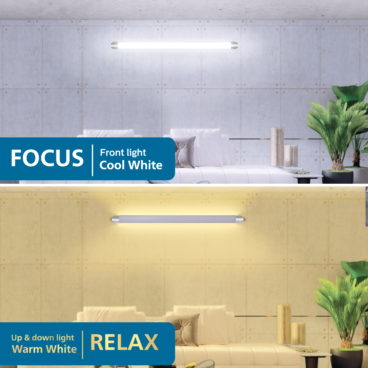 Philips Dual Glow LED Batten (WW + CDL)