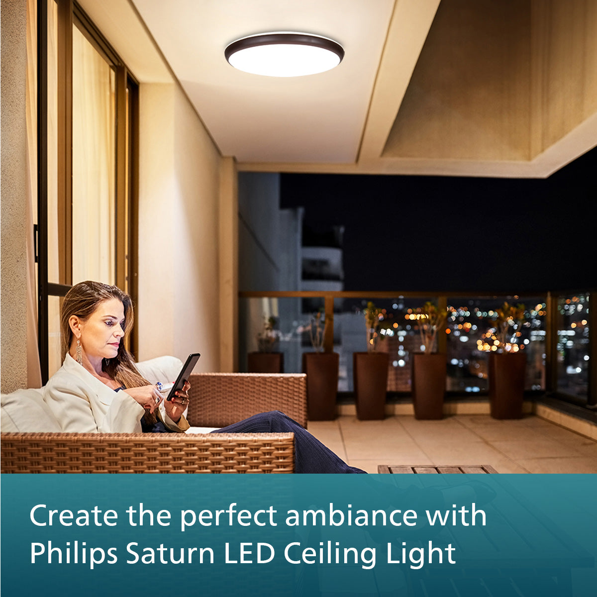 Philips Saturn Ceiling light (IP44 rating)
