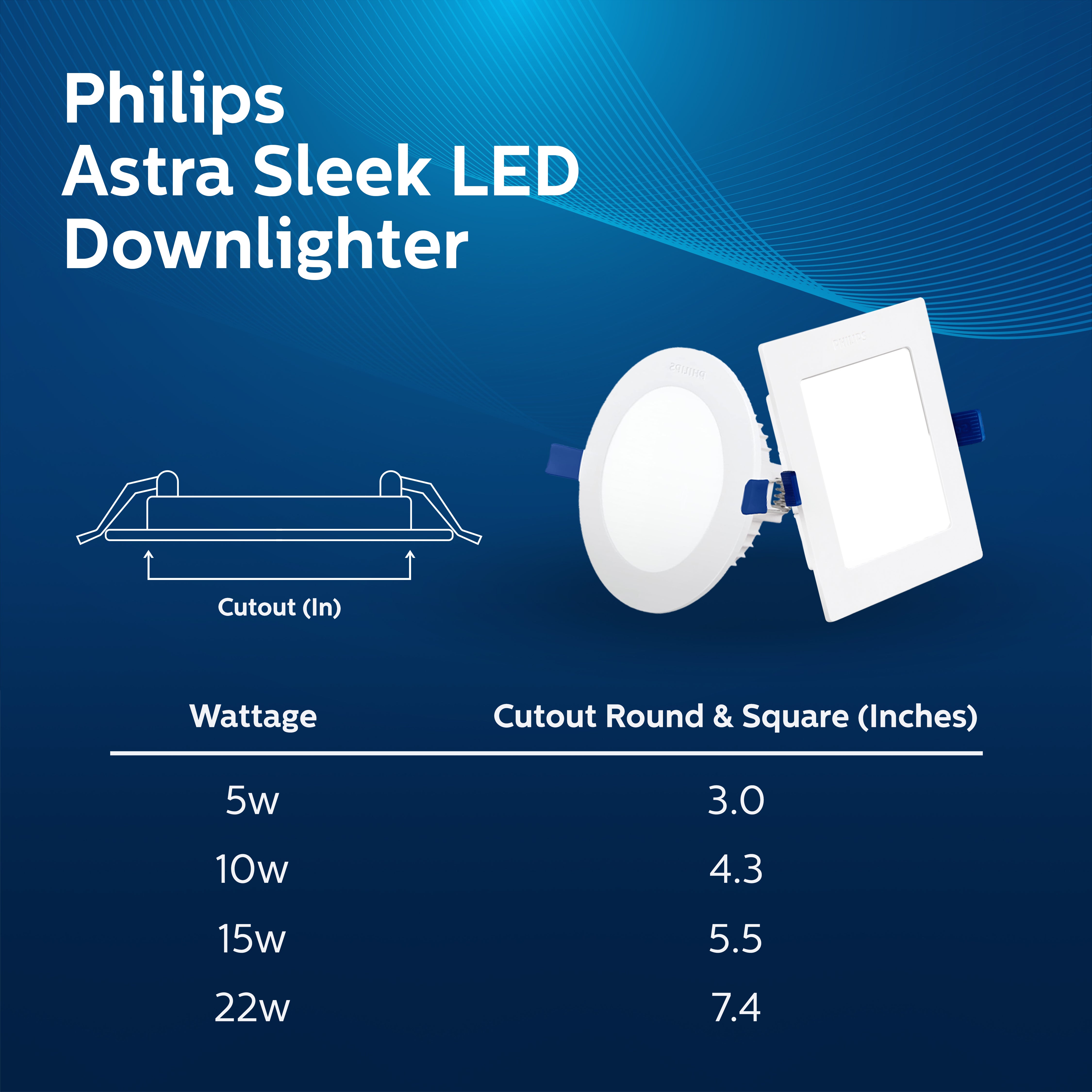 Philips Astra Sleek LED Downlight