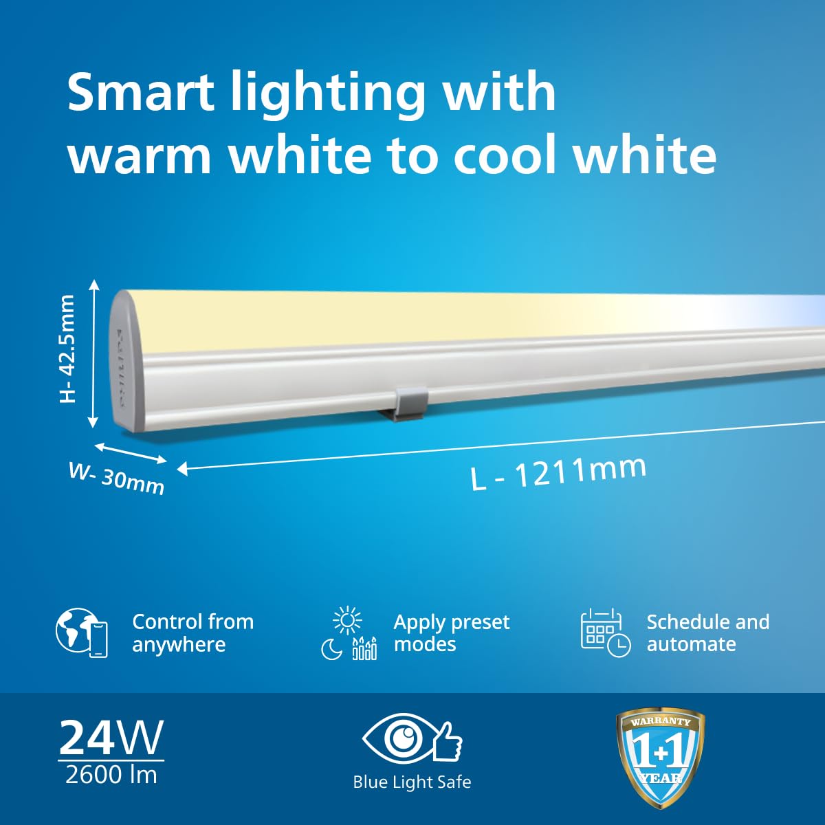 Philips Smart Wi-Fi LED Tube light (Wiz Connected)