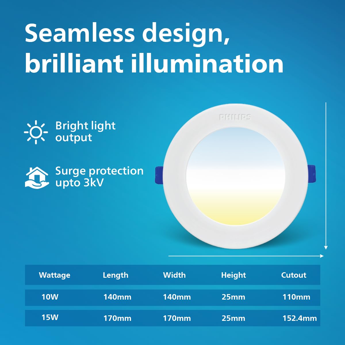 Philips UltraGlow NextGen 3-in-1 LED Downlight