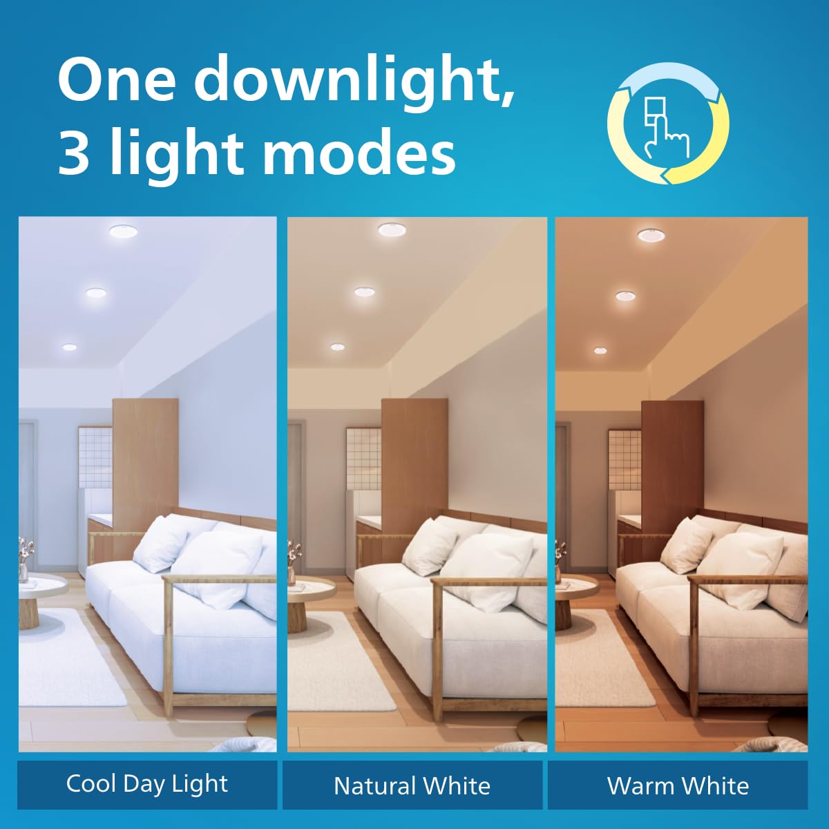 Philips UltraGlow NextGen 3-in-1 LED Downlight
