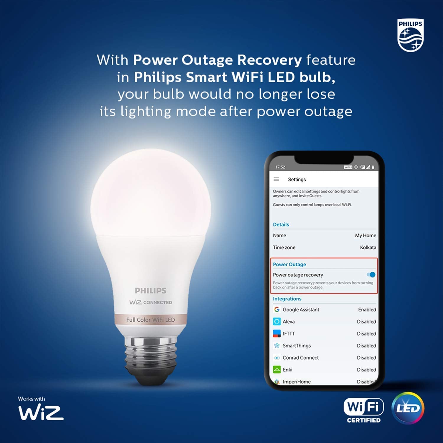 Philips Smart Wi-Fi T-Beamer LED Bulb