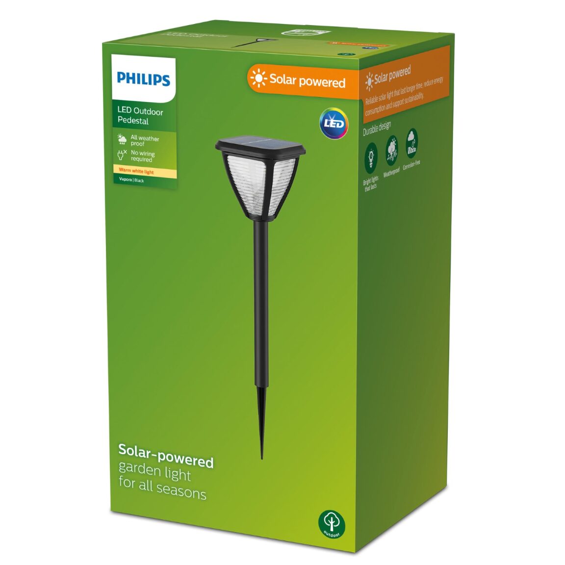 Philips VAPORA Solar Pedestal Light