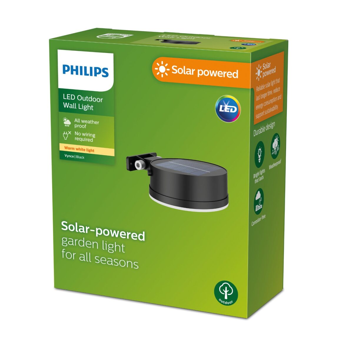 Philips VYNCE Rd Solar Wall Light