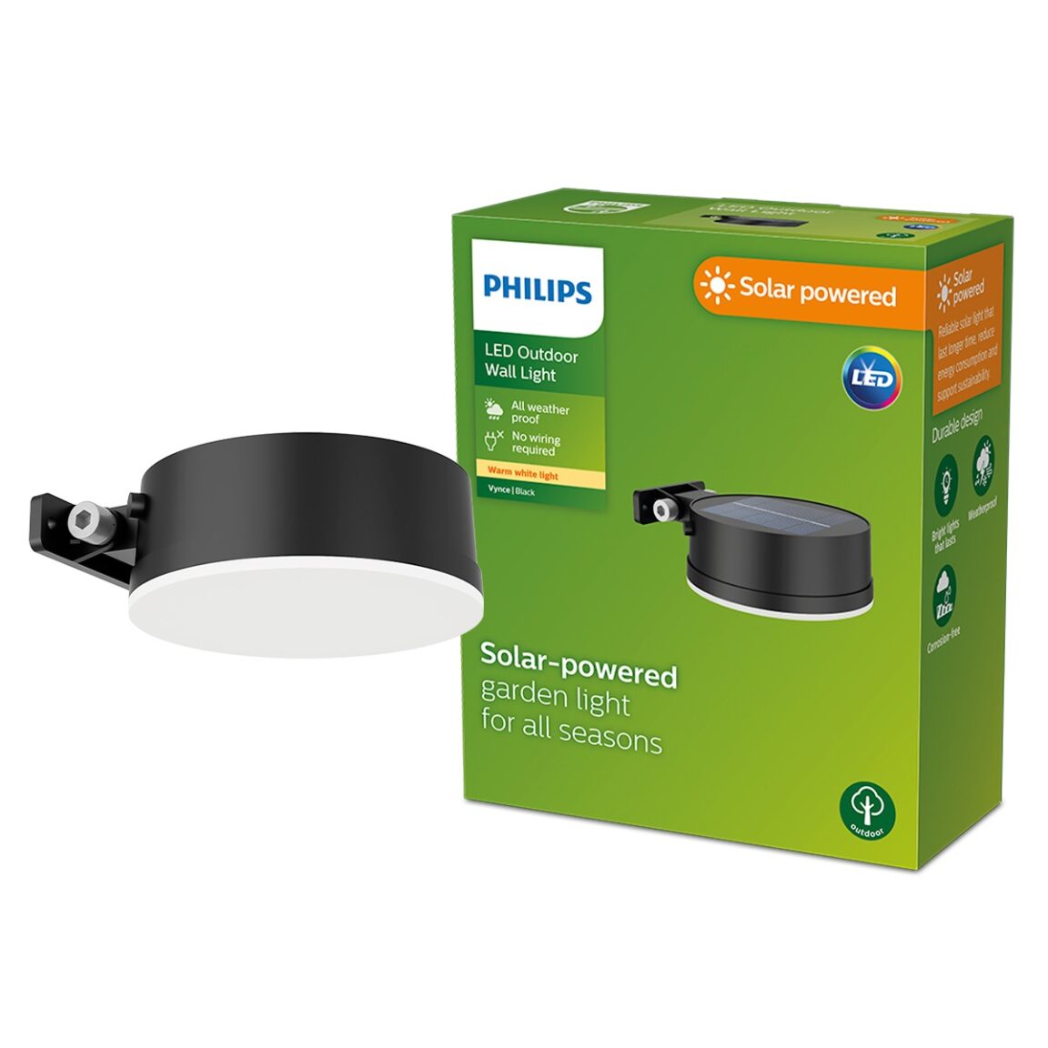Philips VYNCE Rd Solar Wall Light