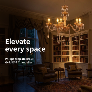 Philips Majesté 5 Head Crystal Chandelier