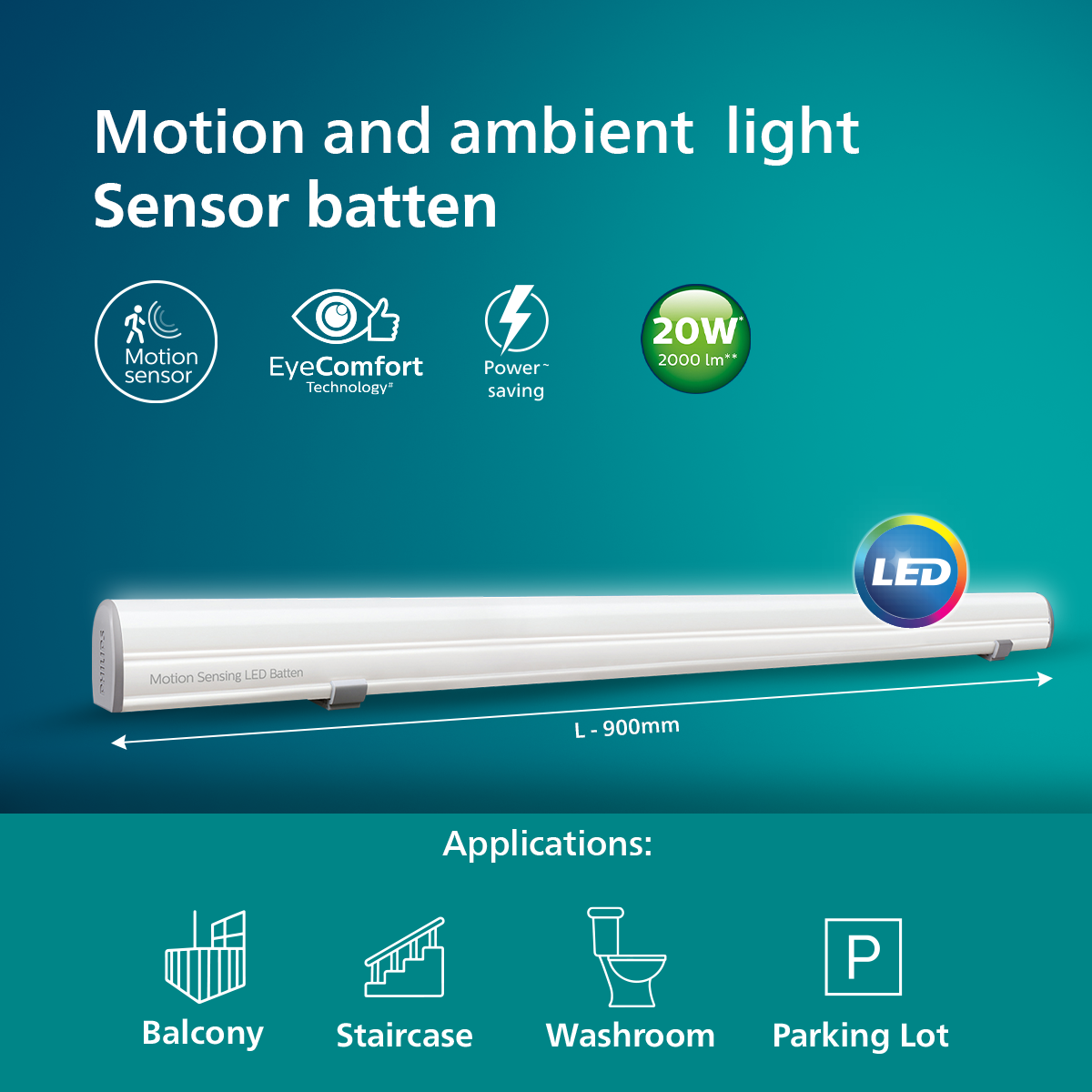 Philips Motion Sensing LED Tube Light