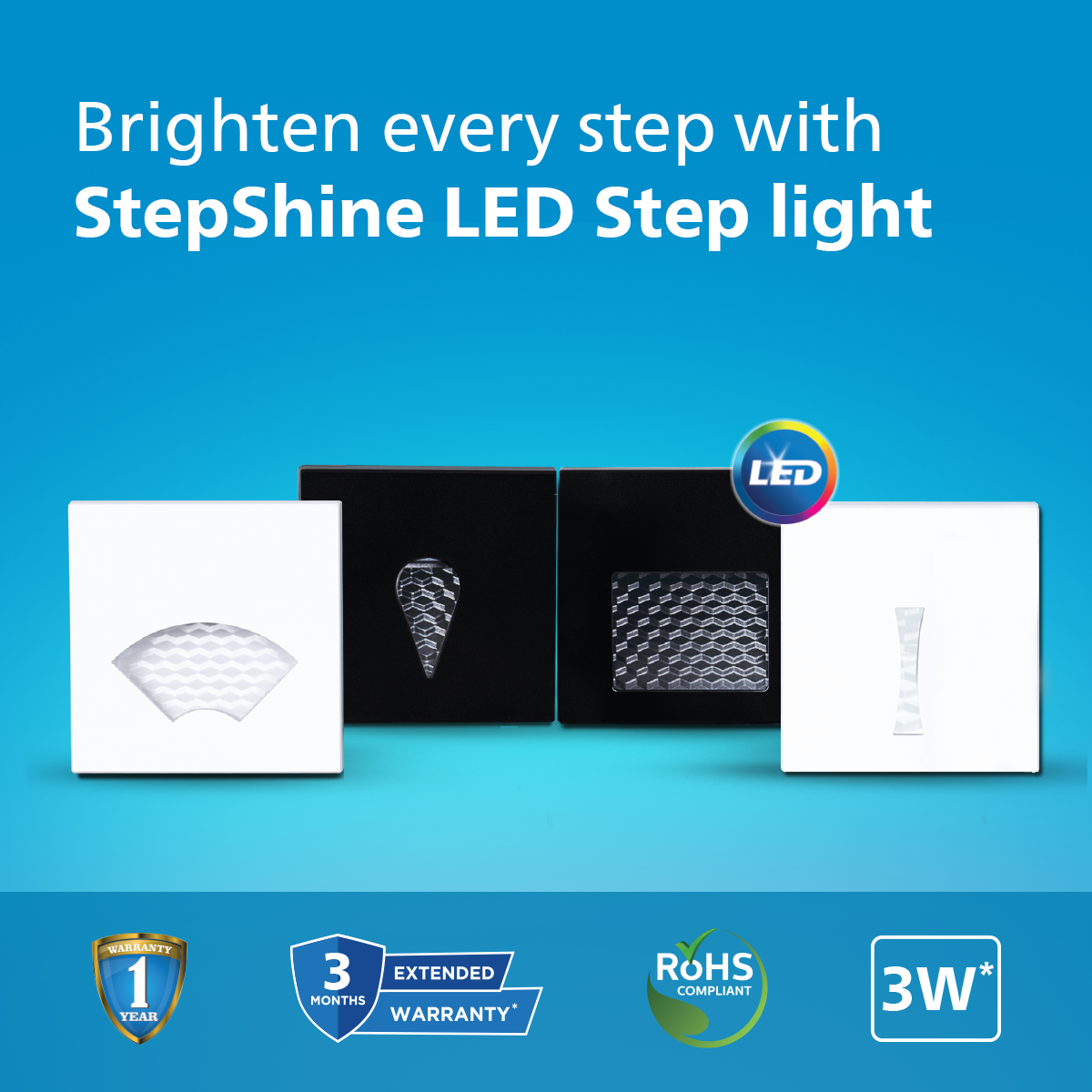 Philips StepShine 3W LED Step Light (IP65)