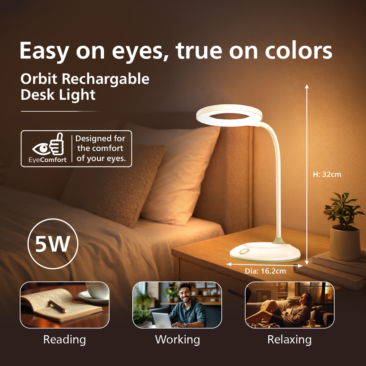 Philips EyeComfort Orbit LED Desk Lamp