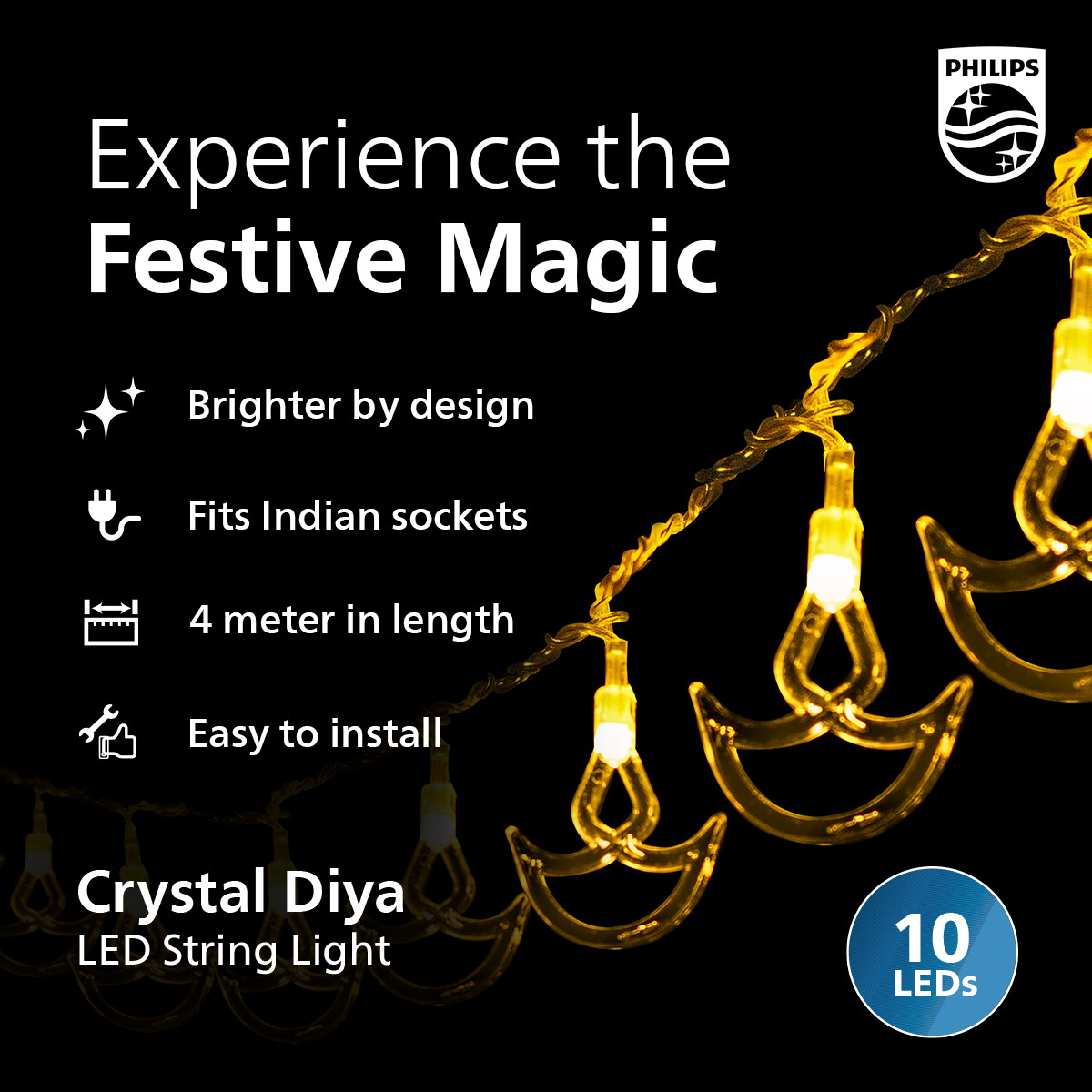 Philips Crystal Diya String Light