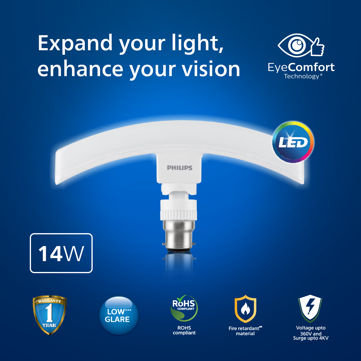 Philips Curvy LED T-Bulb