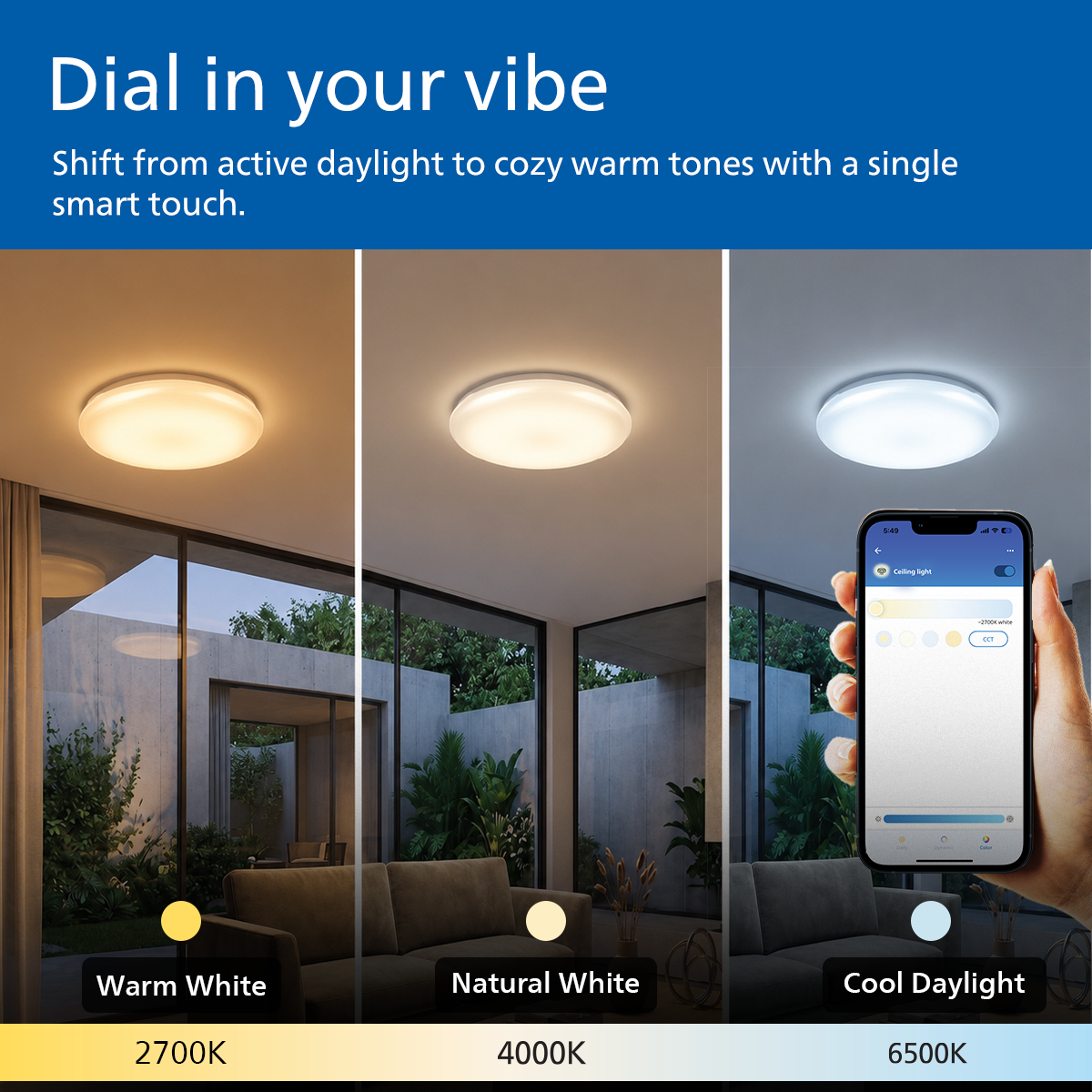 Philips Smart WideGlow LED Surface Downlight