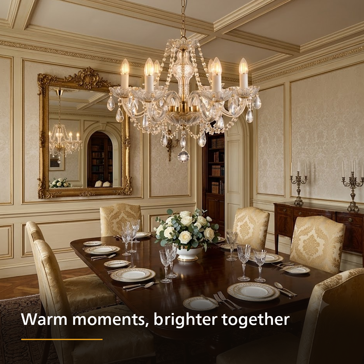 Philips Majesté 6 Head Crystal Chandelier
