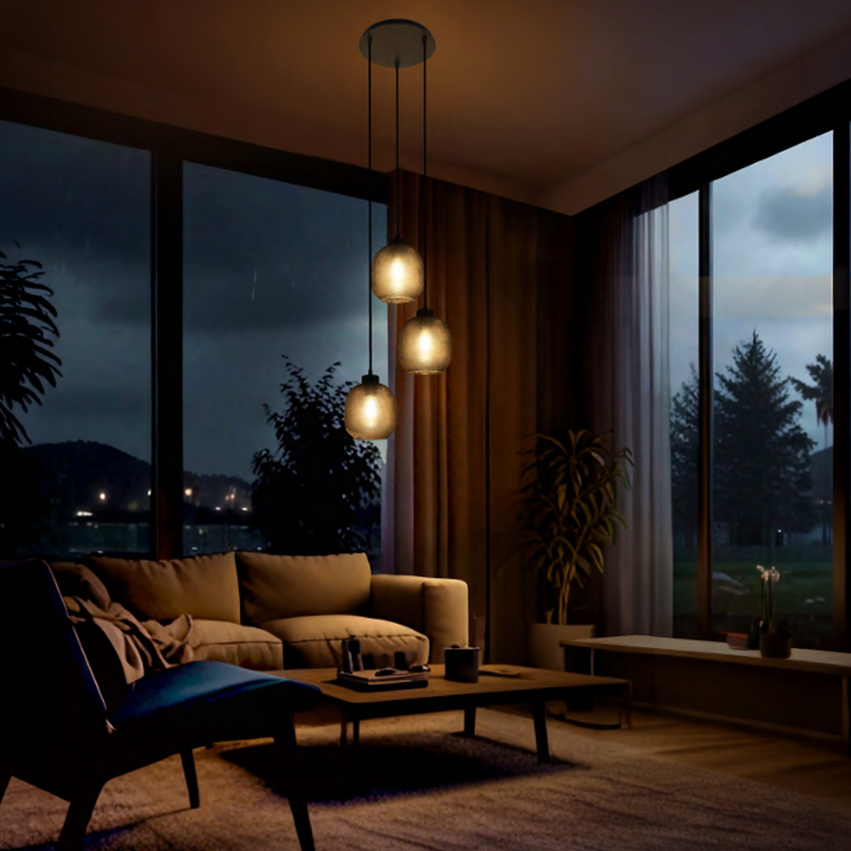 Philips Belle 3 head Pendant light