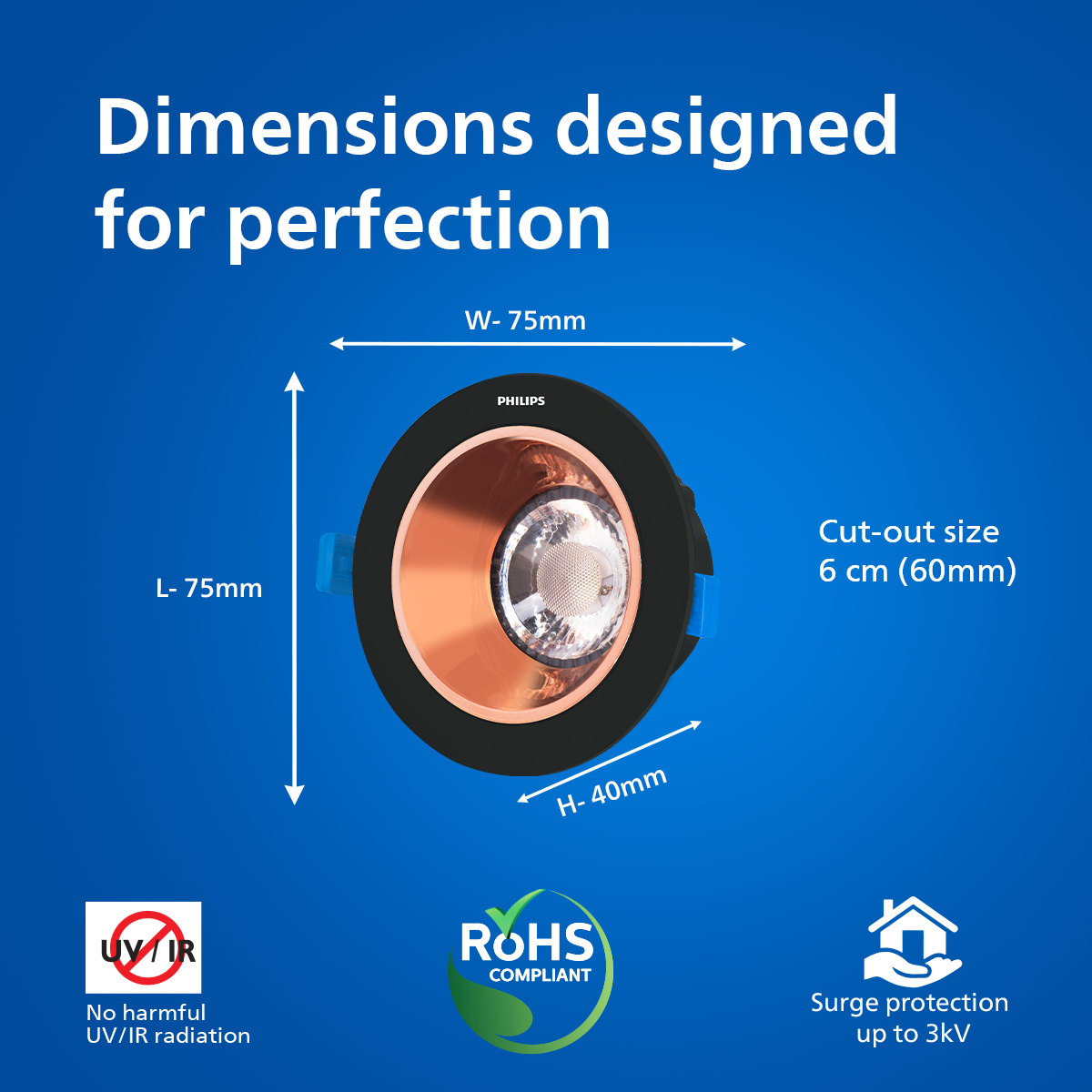 Philips DuraDeco Recessed COB LED Spotlight