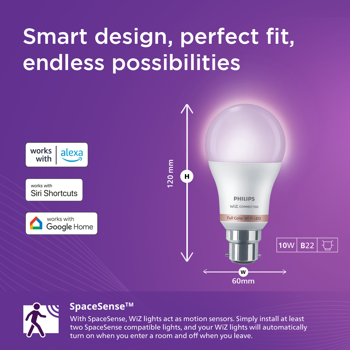 Philips WiZ Smart LED Bulbs (FULL COLOR Wi-Fi Series)