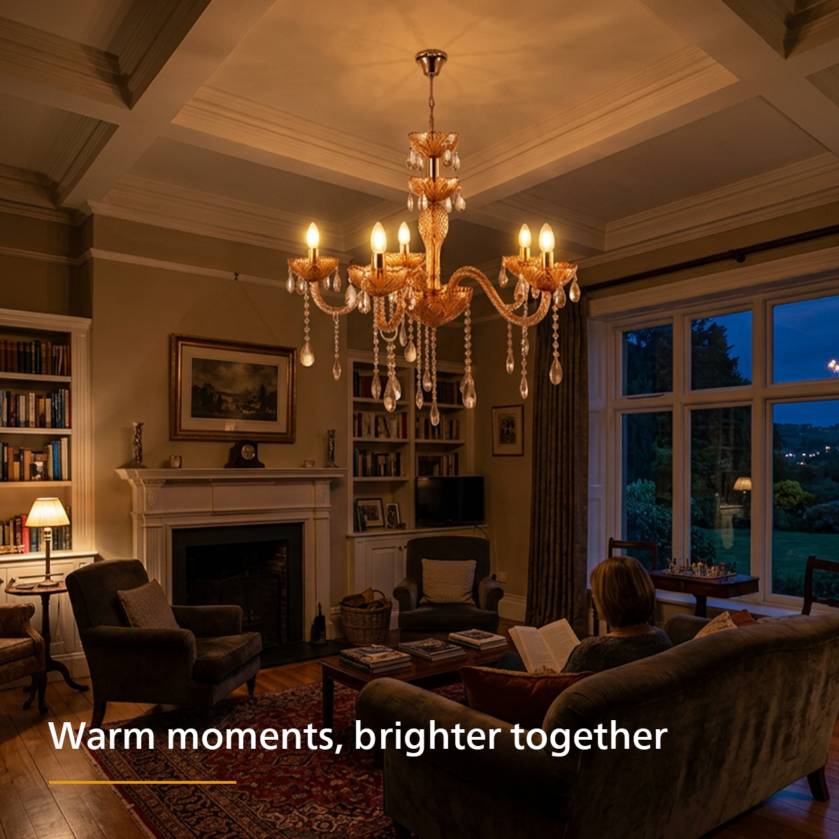 Philips Majesté 5 Head Crystal Chandelier
