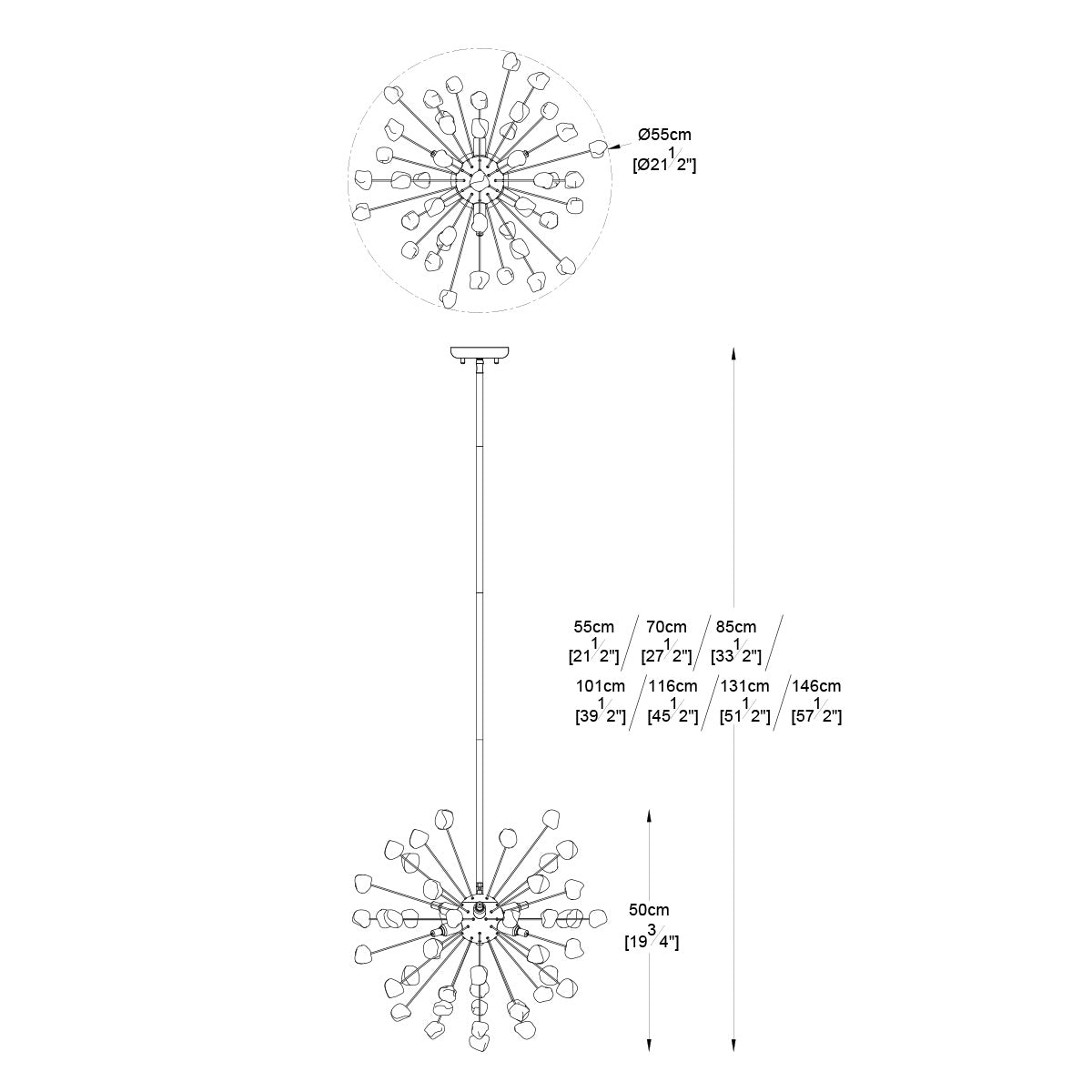 Philips Parasol Chandelier