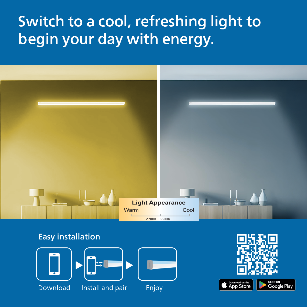 Philips Smart Wi-Fi 20W Tunable White Batten