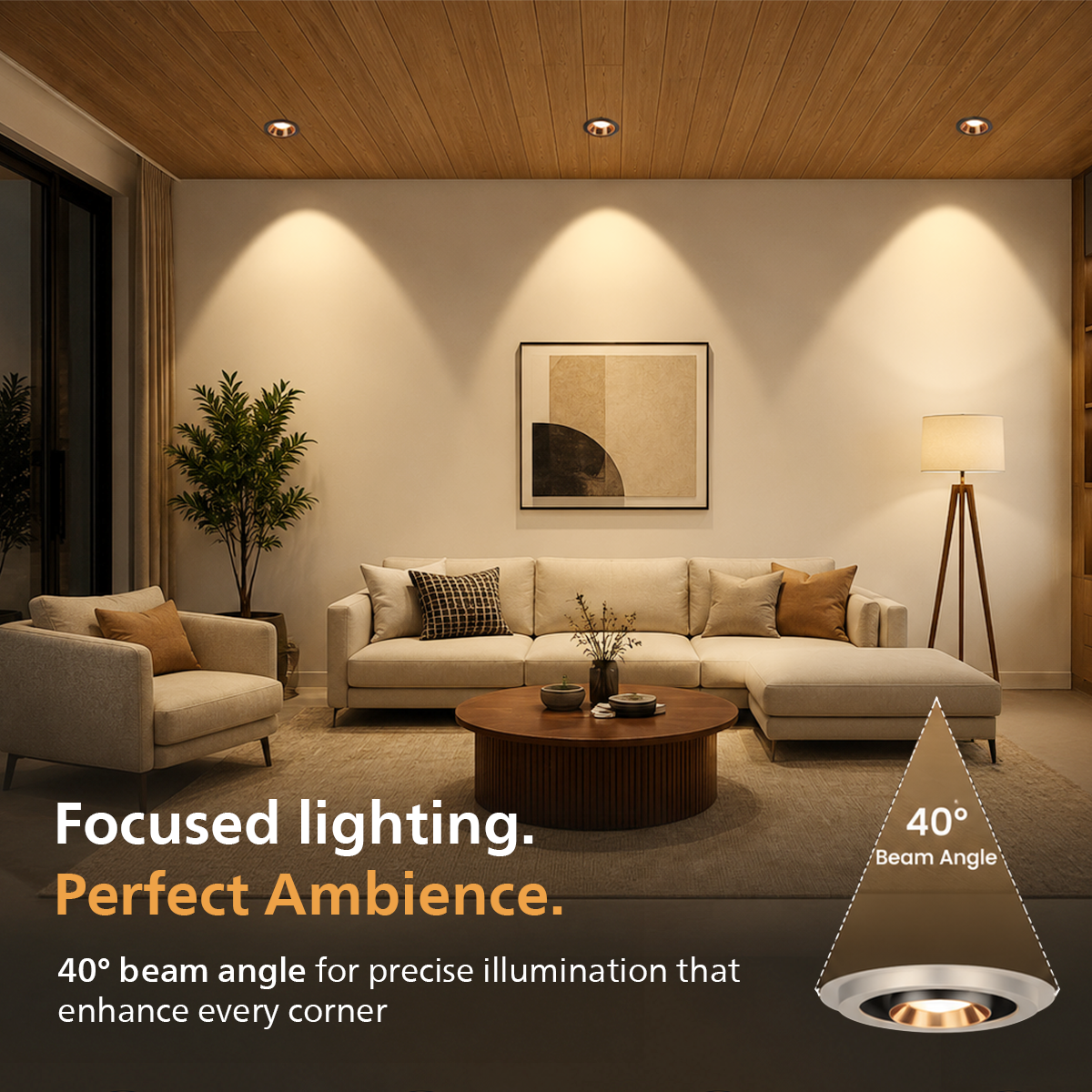 Philips DuraDeco Recessed COB LED Spotlight