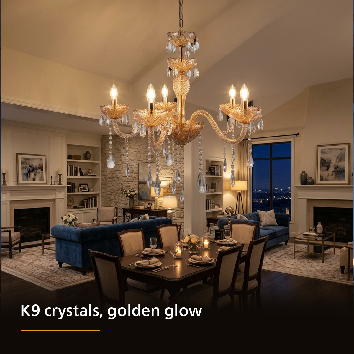 Philips Majesté 5 Head Crystal Chandelier