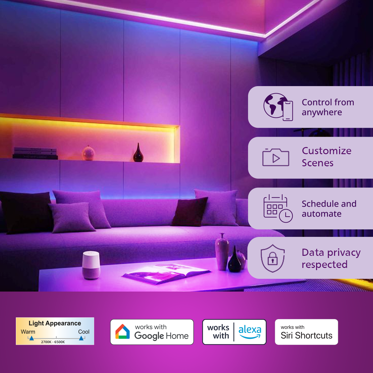 Philips Smart Wi-Fi LED Strip Light (RGB) – Philips lighting Online Store
