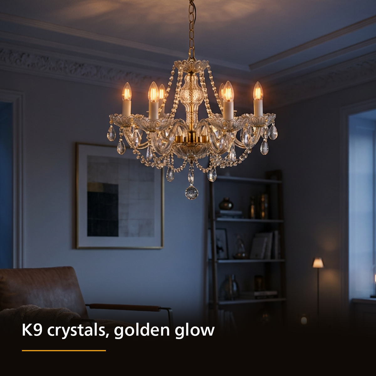 Philips Majesté 6 Head Crystal Chandelier