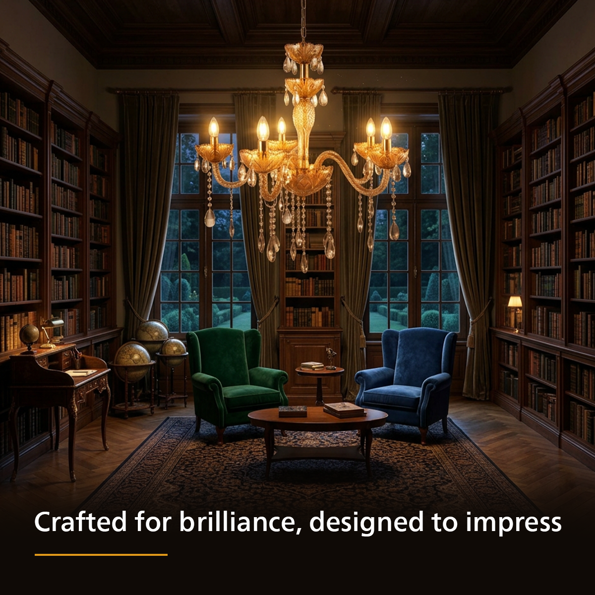 Philips Majesté 5 Head Crystal Chandelier