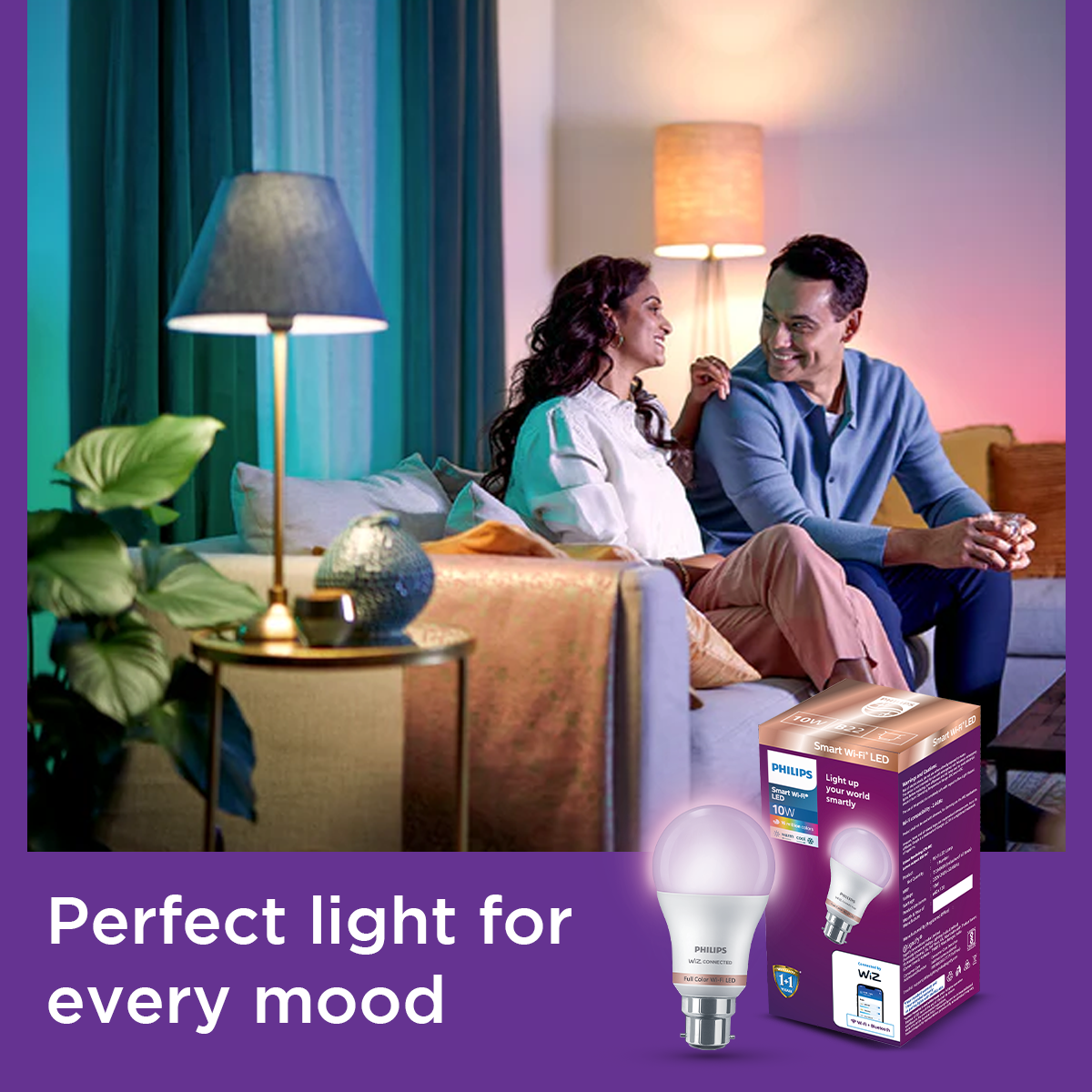 Philips WiZ Smart LED Bulbs (FULL COLOR Wi-Fi Series)
