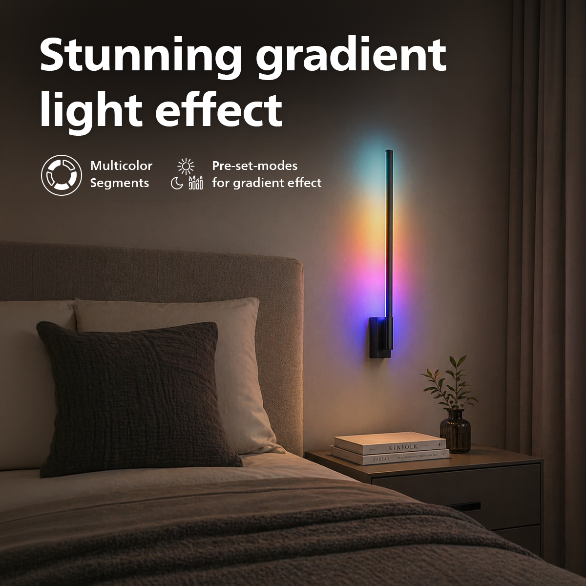 Philips Wi-Fi Ebony Pro RGBIC Gradient Wall Light