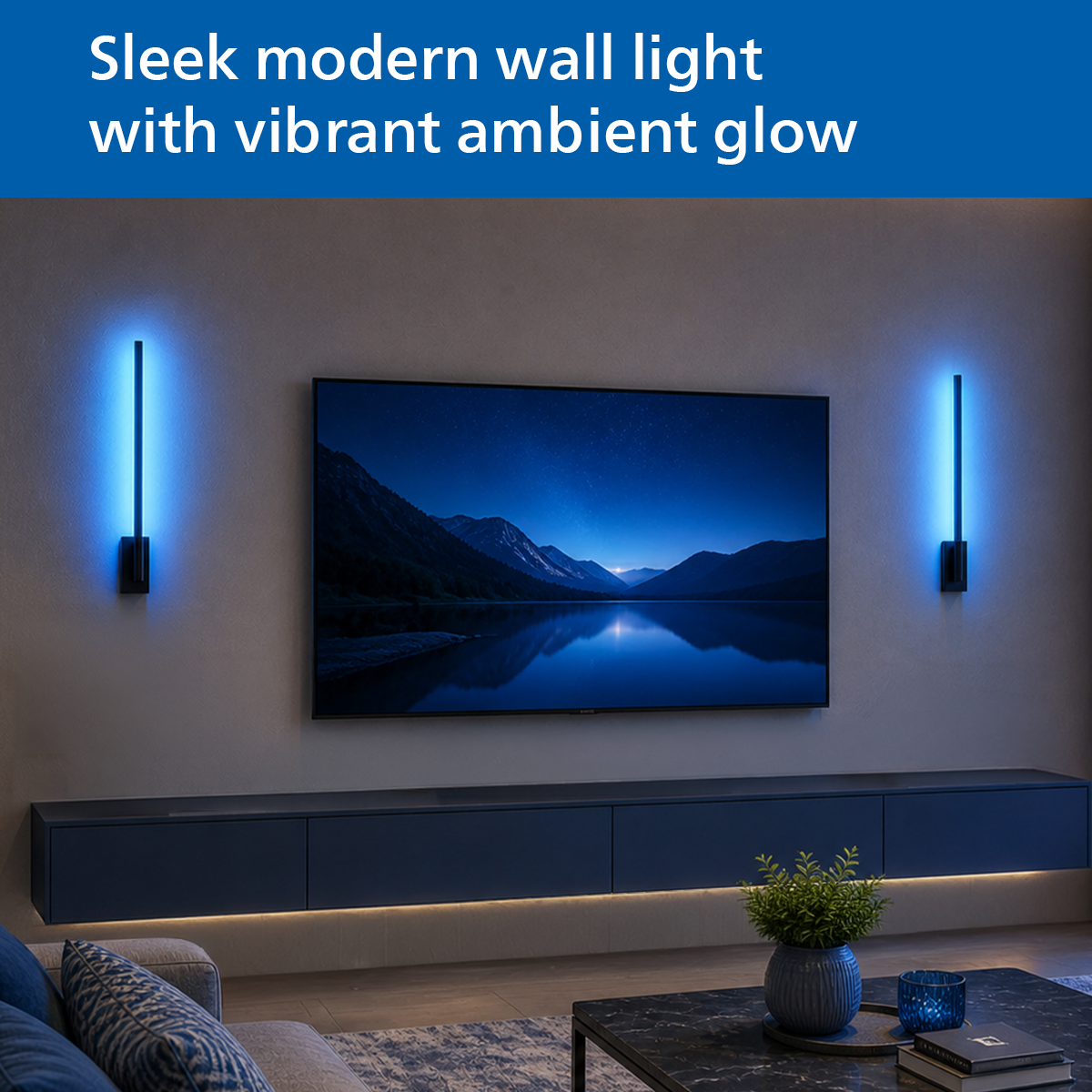 Philips Wi-Fi Ebony Pro RGBIC Gradient Wall Light