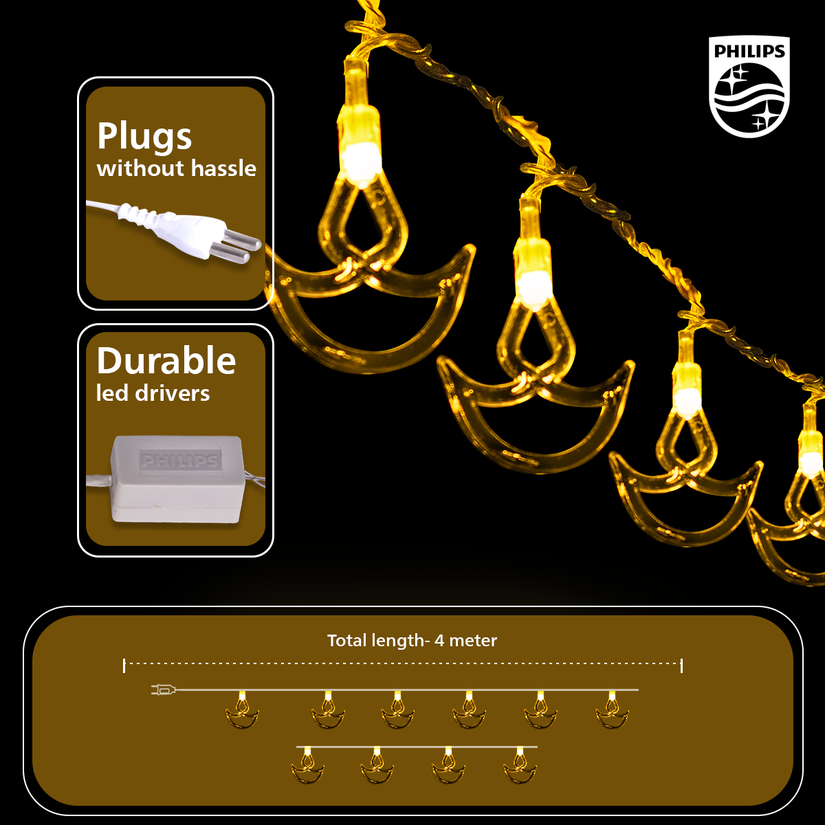Philips Crystal Diya String Light