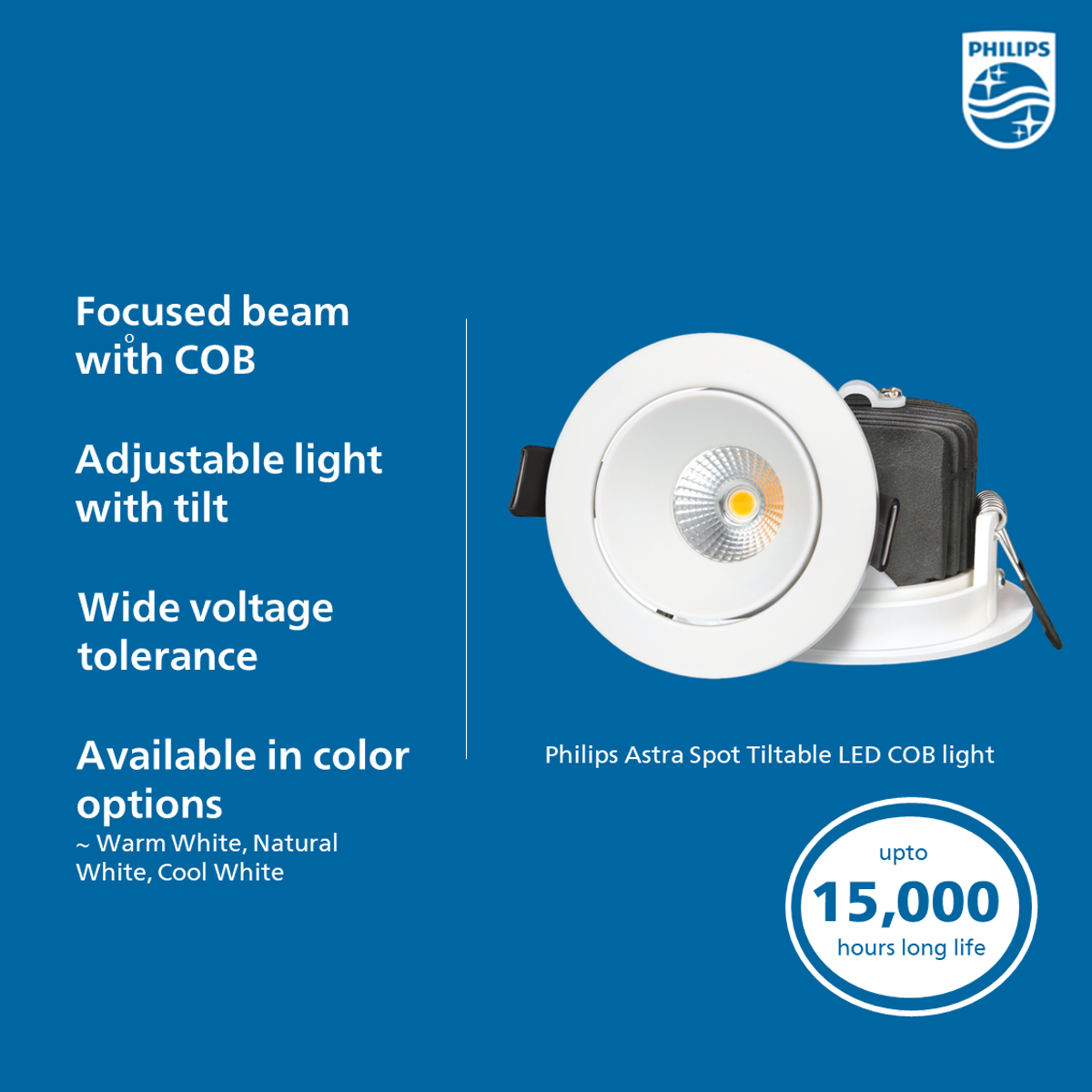 Philips Astra Spot Tiltable LED COB light