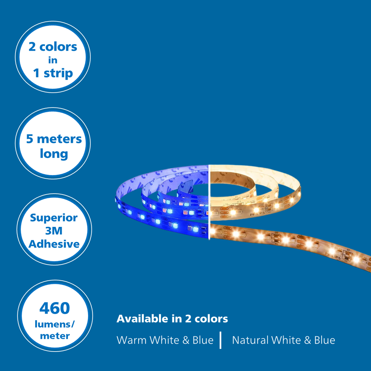 Philips Color Magic LED Strip light (2 colors in 1 light strip)