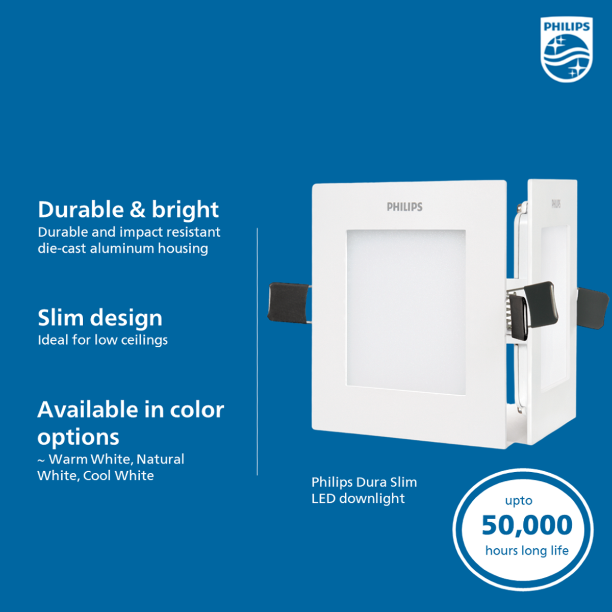 Philips Dura Slim LED Downlight – Philips lighting Online Store