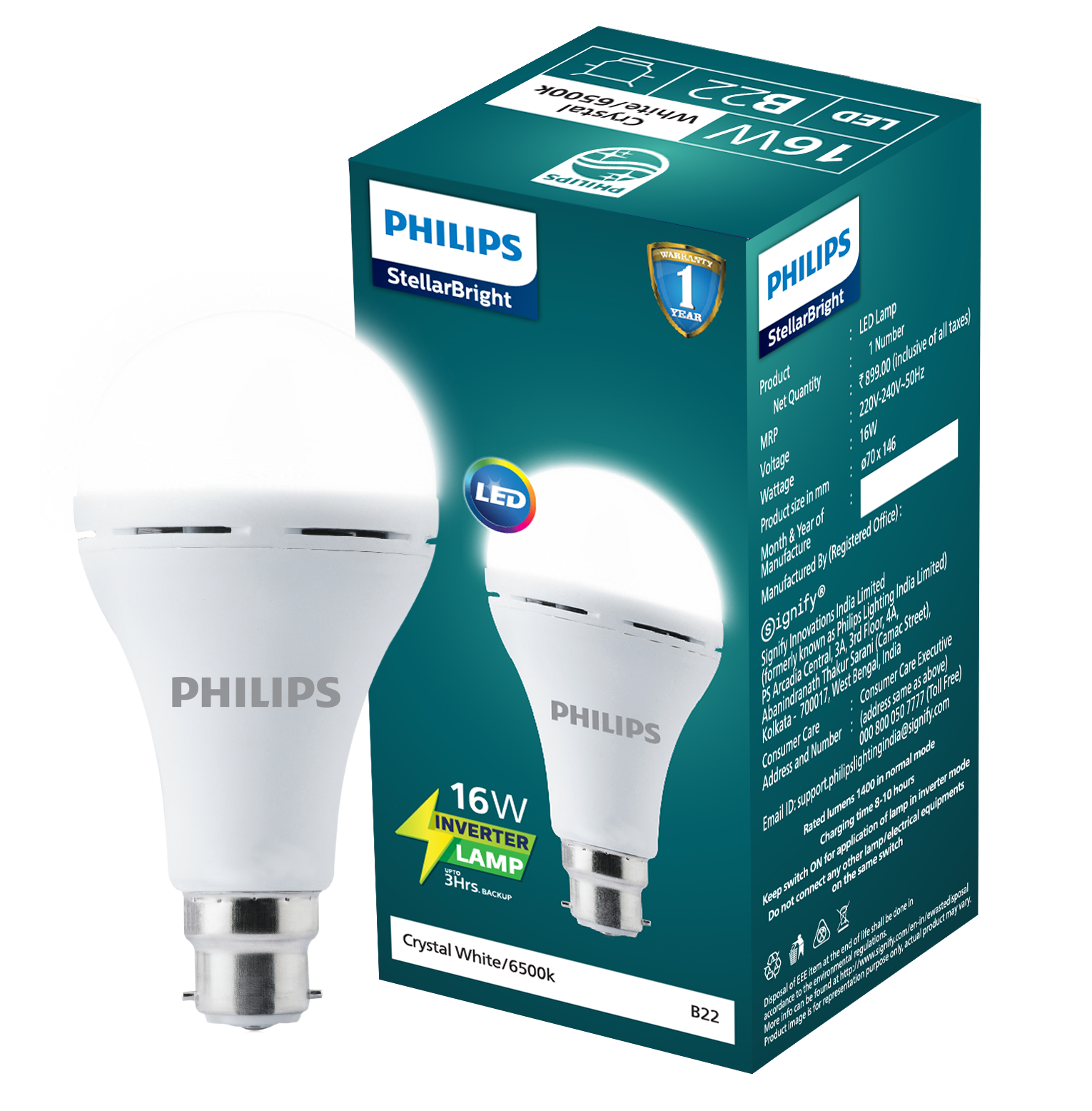 Philips Stellar Bright Emergency Inverter LED Bulb