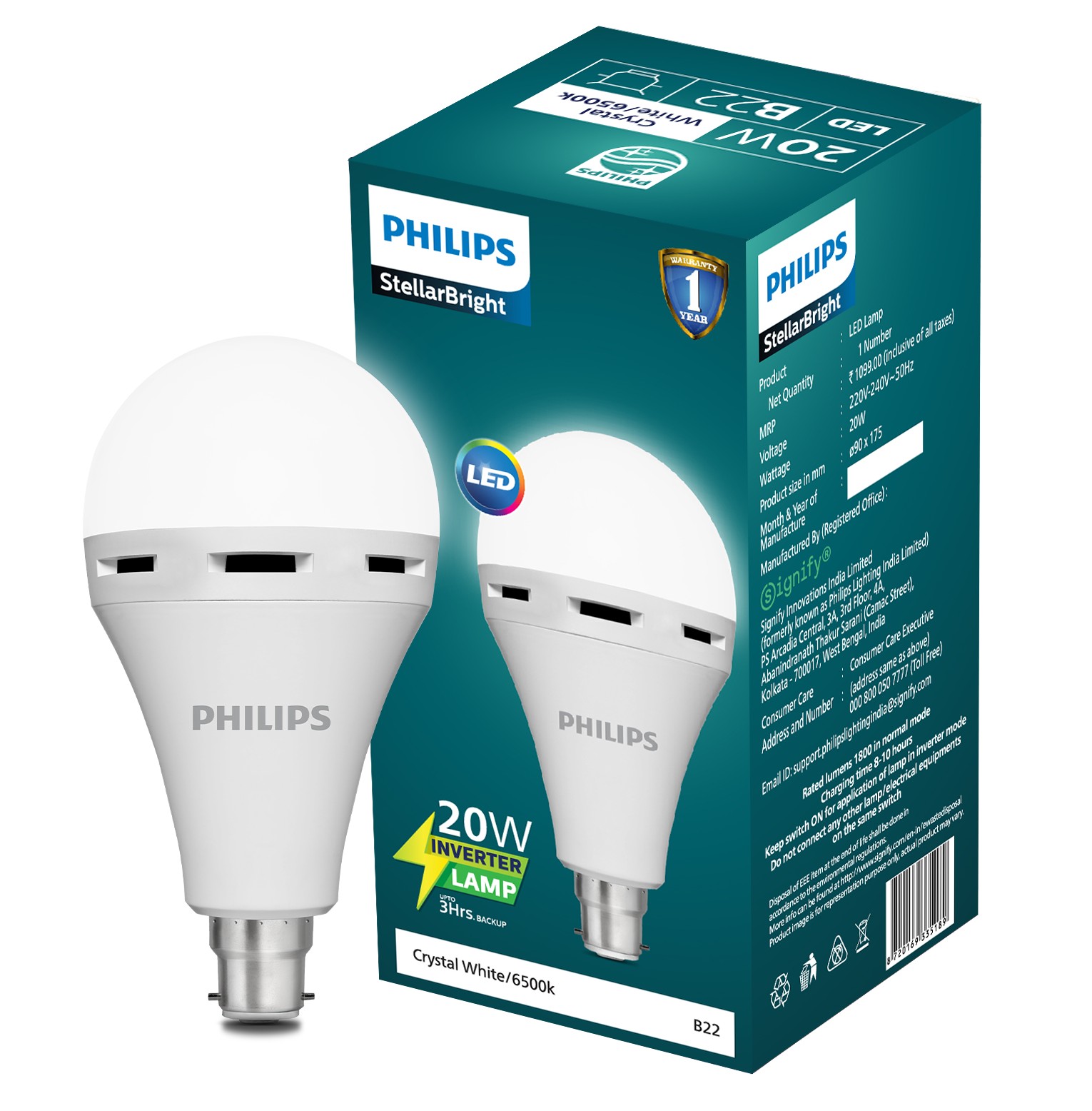 Philips Stellar Bright Emergency Inverter LED Bulb