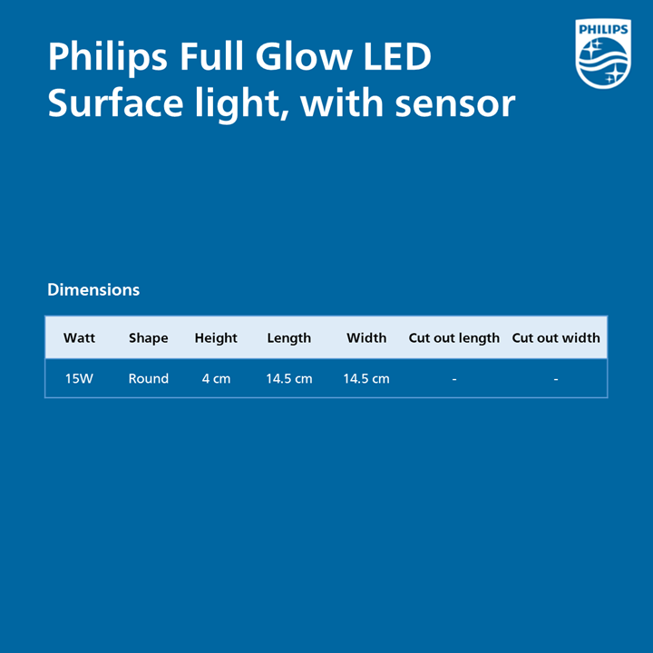 Philips Full Glow LED Surface light with Motion sensor technology