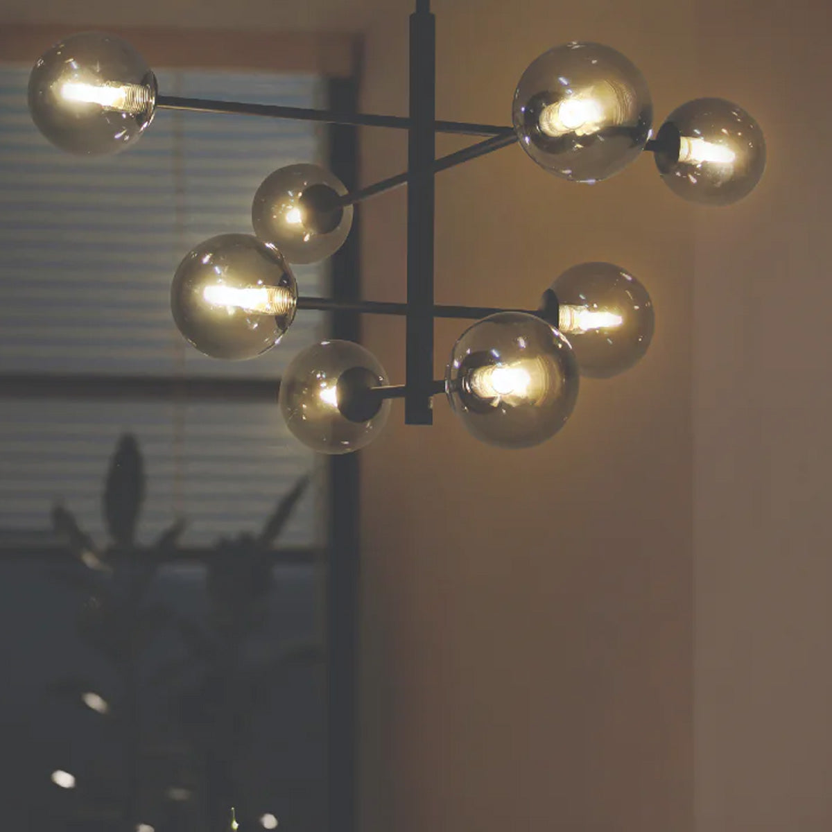 Philips Celestial 8 head Chandelier (Matte Black)