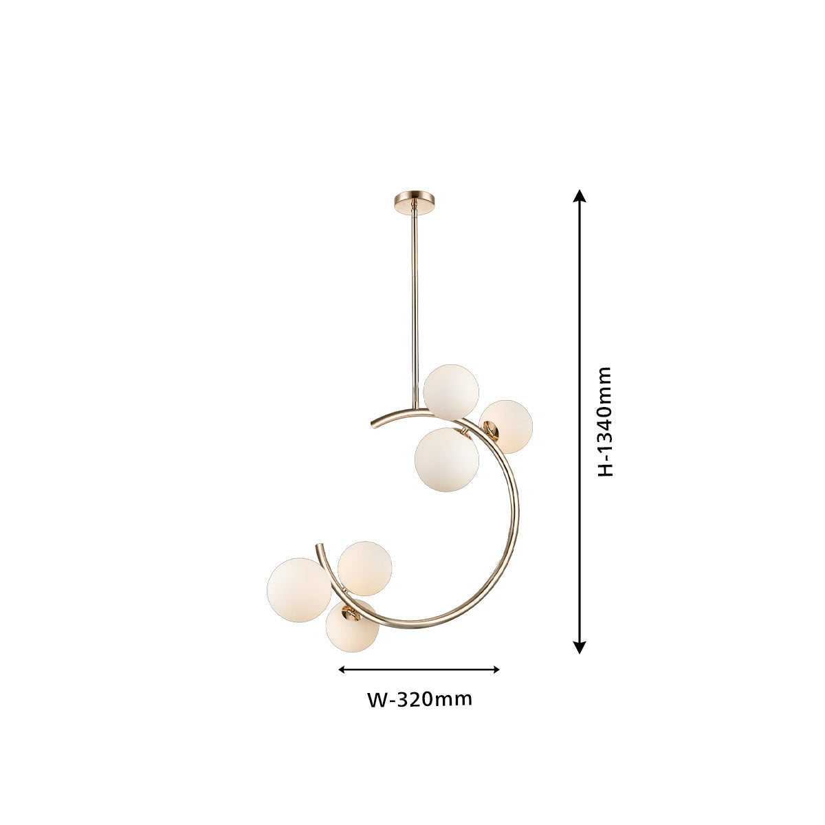 Philips Divine 6-head Chandelier (French Gold)