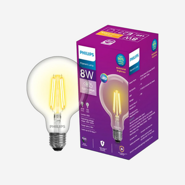 Philips Filament LED Bulb (E27 base, G95 bulb)