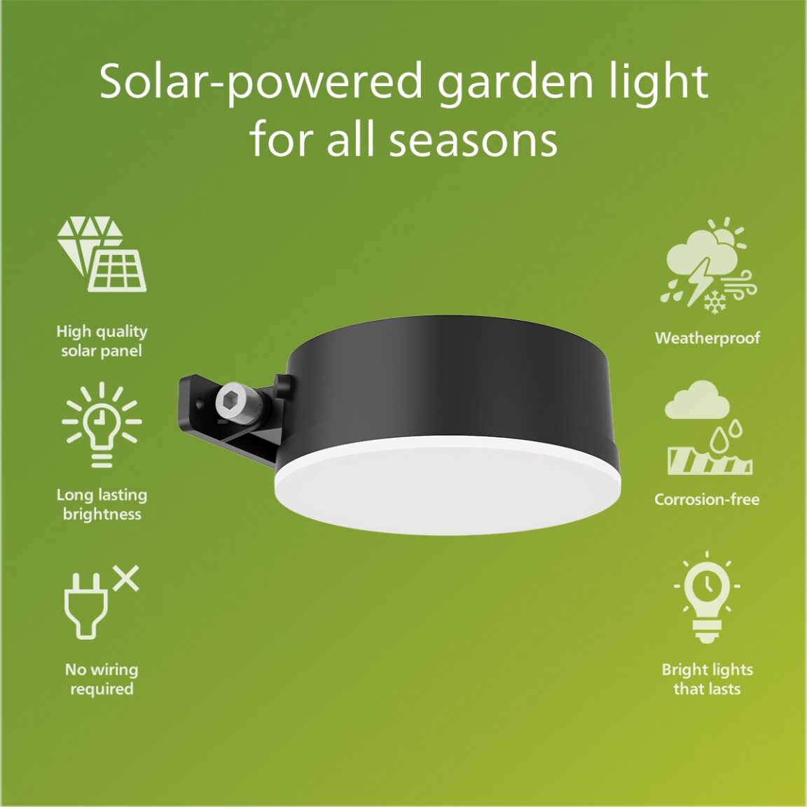Philips VYNCE Rd Solar Wall Light