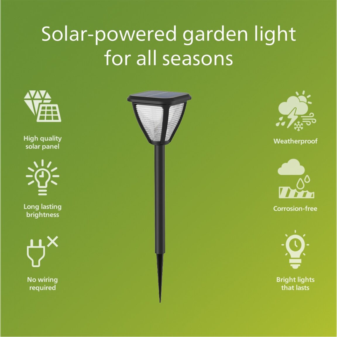 Philips VAPORA Solar Pedestal Light