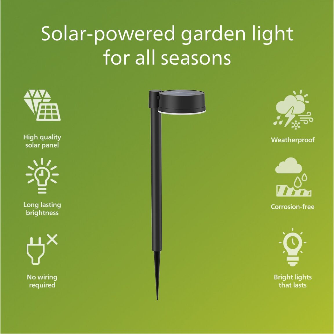Philips VYNCE Rd Solar Pedestal Light